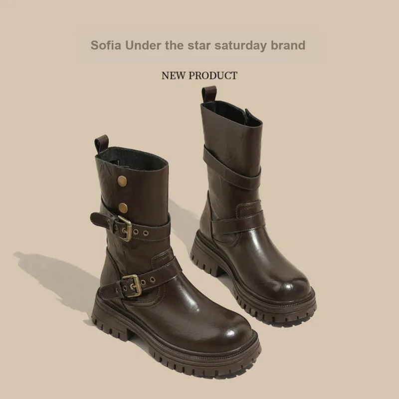 SAFIYA Ankle Boots Women's Black/Brown-8