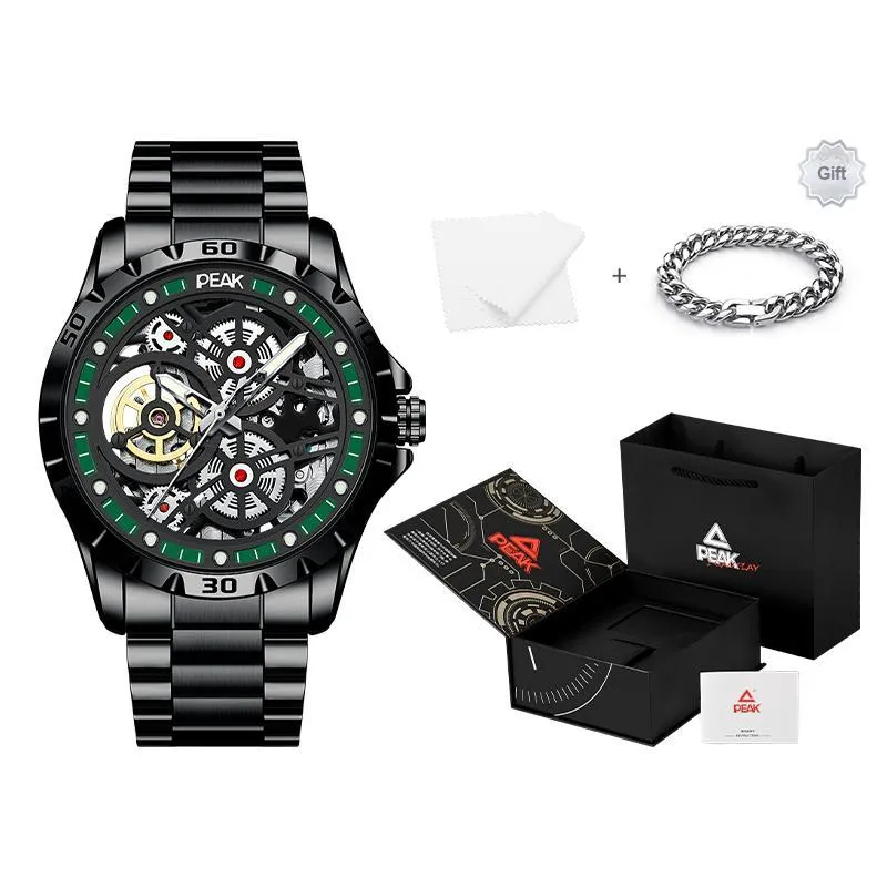 PEAK Pioneer Collection Gift Box Set Automatic Mechanical Movement Watch Men's Watches Cut-Out Dial-14