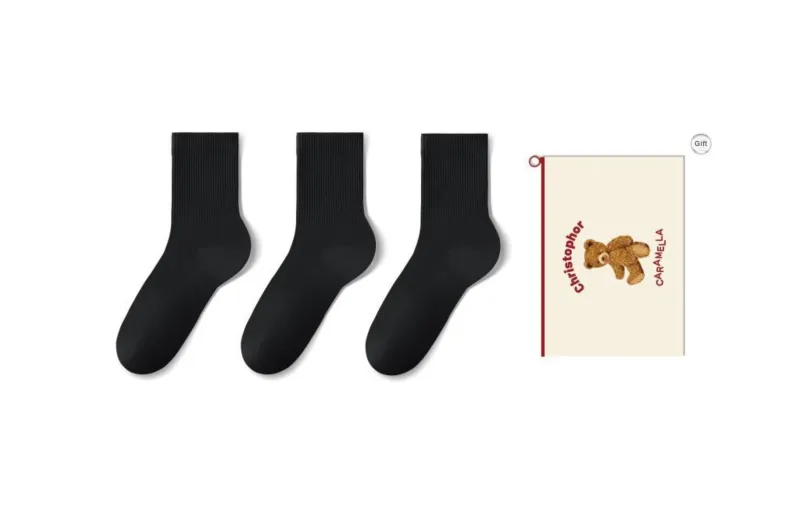 Caramella Mid Calf Socks Women's 3 Pack Gift Box Set-0