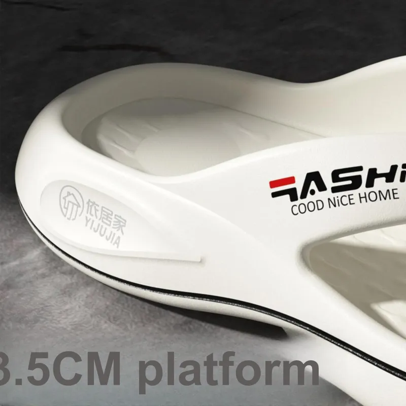 Stay At Home Platform Abrasion Resistant Waterproof Beach Outerwear With Slippers-3