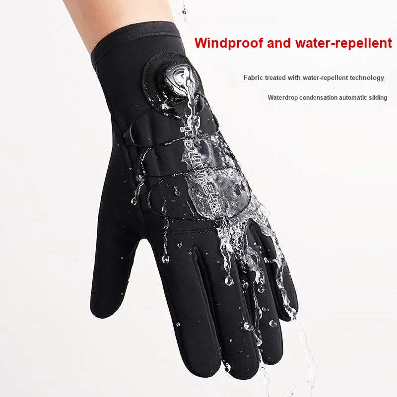 AAJF Scuba Fabric + O Particle Velvet + Microfiber Leather Gloves Unisex-3