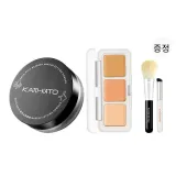 3세대 03 Shimmering+Cubed 치즈 컨실러와 무료 루스 파우더 브러시+컨실러 브러시