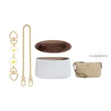 Nolita 19 Exclusive DuPont Paper Liner+White Small Chrysanthemum Heart Button Extender Chain Gold-Tone