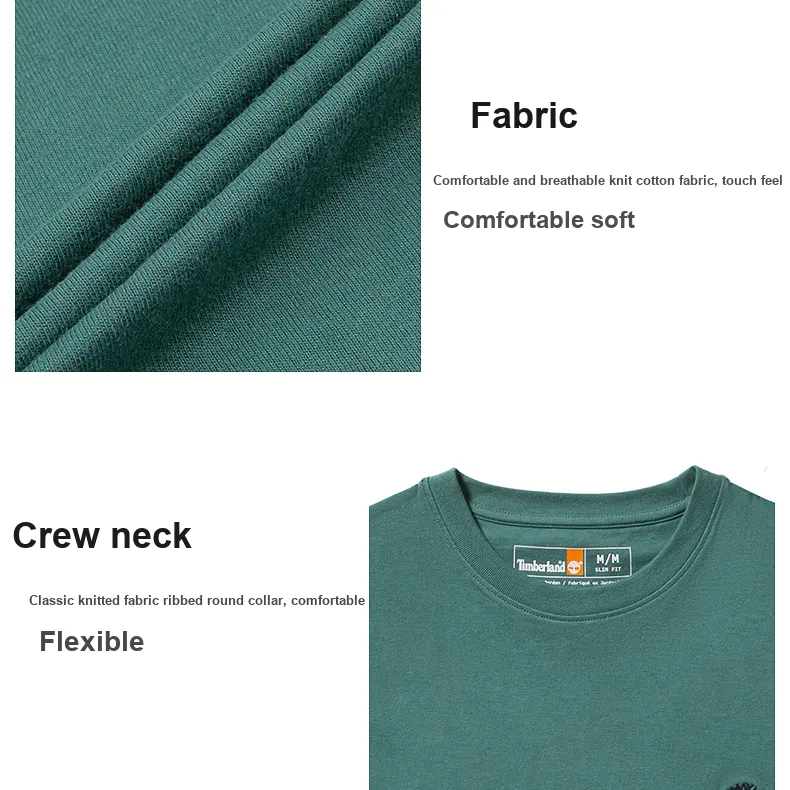 Timberland T Shirts Men Turquoise-2