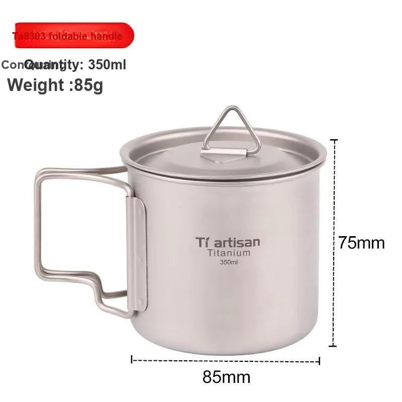 Tiartisan Outdoor Water Equipment Water Container 200ml 300ml 350ml 450ml 750ml Pure Titanium-5
