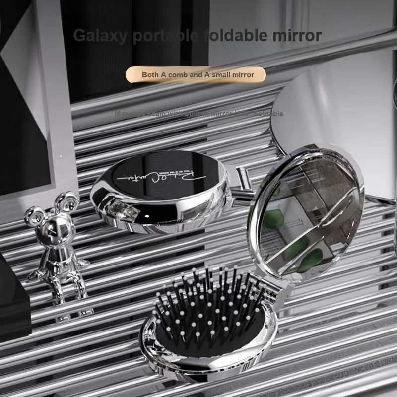 ZHENZI Good Looking Minimalist Style Foldable Small Comb Mirror Portable, Mini, And Compact For Easy Carrying-1
