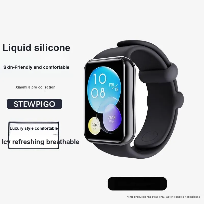 STEWPIGO Xiaomi Compatibility Watch Band 130 205mm Silicone Material-18