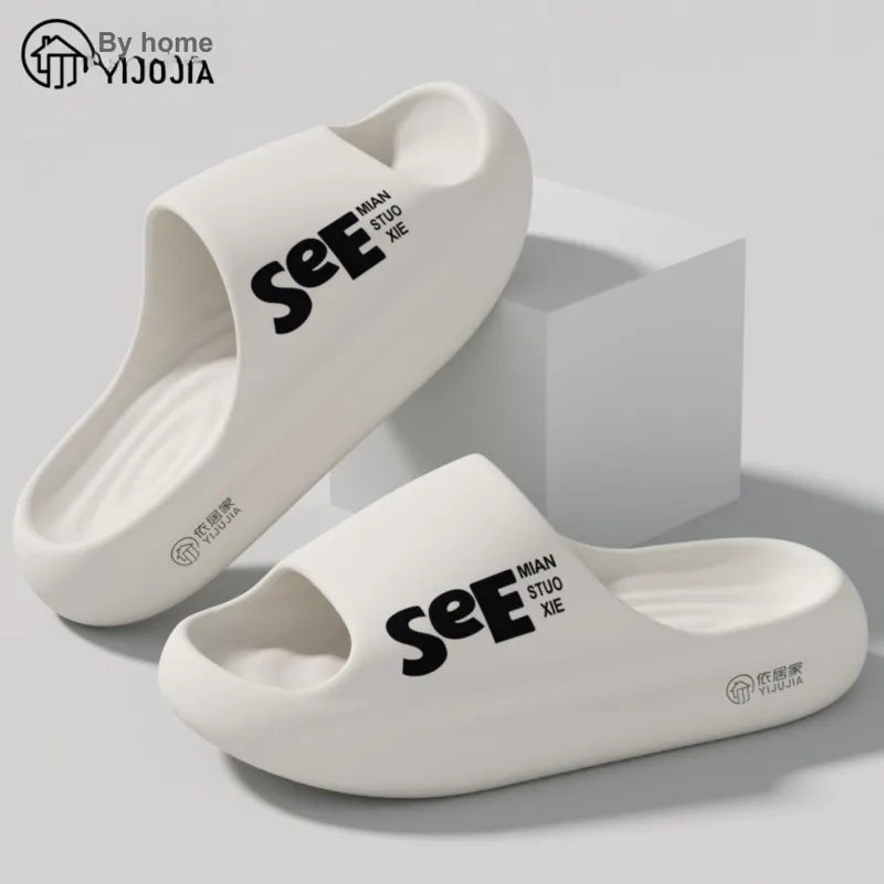 Stay At Home Bathroom Slip Resistant Waterproof Couple Summer Seaside Beach Walking Squashy And Bouncy Feeling Slippers-2