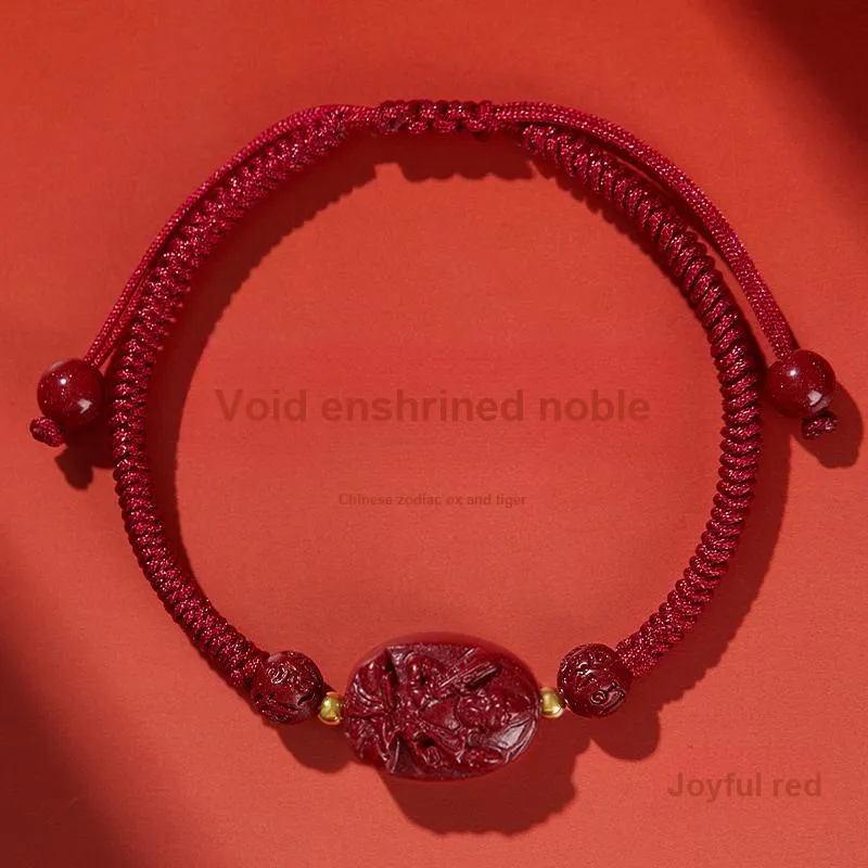 LOVING Reconstructed Cinnabar Bracelets Unisex-3