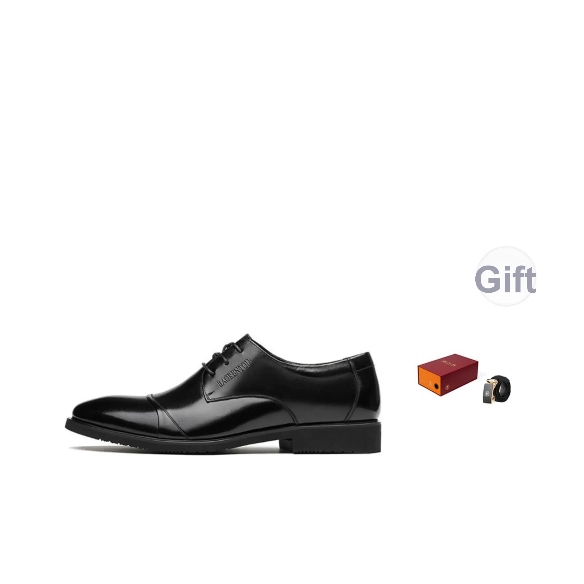 LAORENTOU Dress Shoes Men's Low top Black/Brown