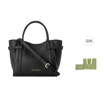VANESSA HOGAN Cow Leather Shoulder Bag Crossbody Bag Women's Black