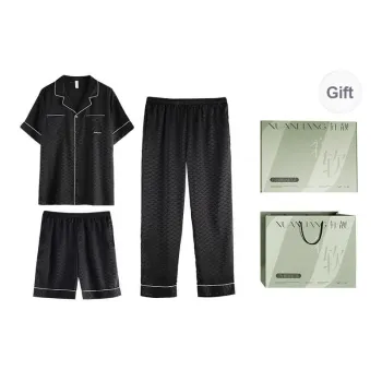 Xuan Liang Pajama Set Men's Gift Box Set Bentley Black