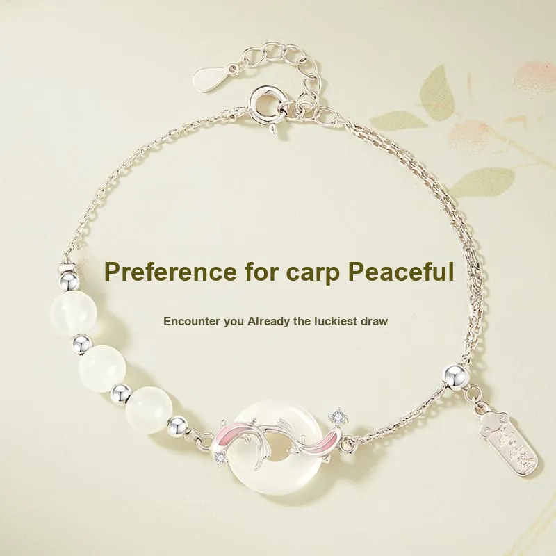 Central Fashion Chalcedony Jade Bracelets Women's-2