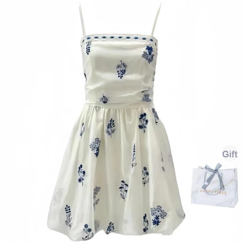 Cotton Gene Slip Dresses Women's-5