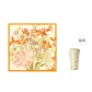 Large Scarf Floral-Orange+Insulated Cup