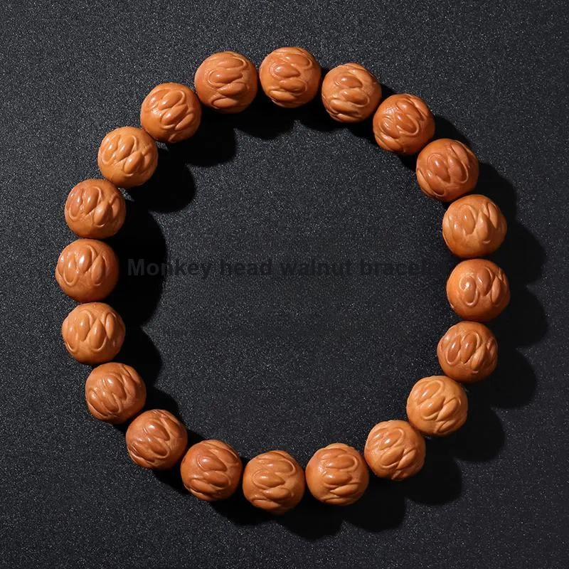 MUSHENGYUAN Monkey Head Walnut Bracelets Unisex-1