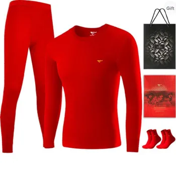 SEPTWOLVES Thermal Set Men's Gift Box Set Red