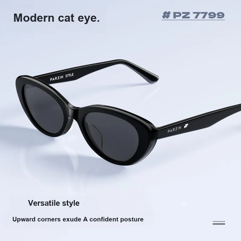 PARZIN Plate Frame Cat Eye Sunglasses Unisex-3