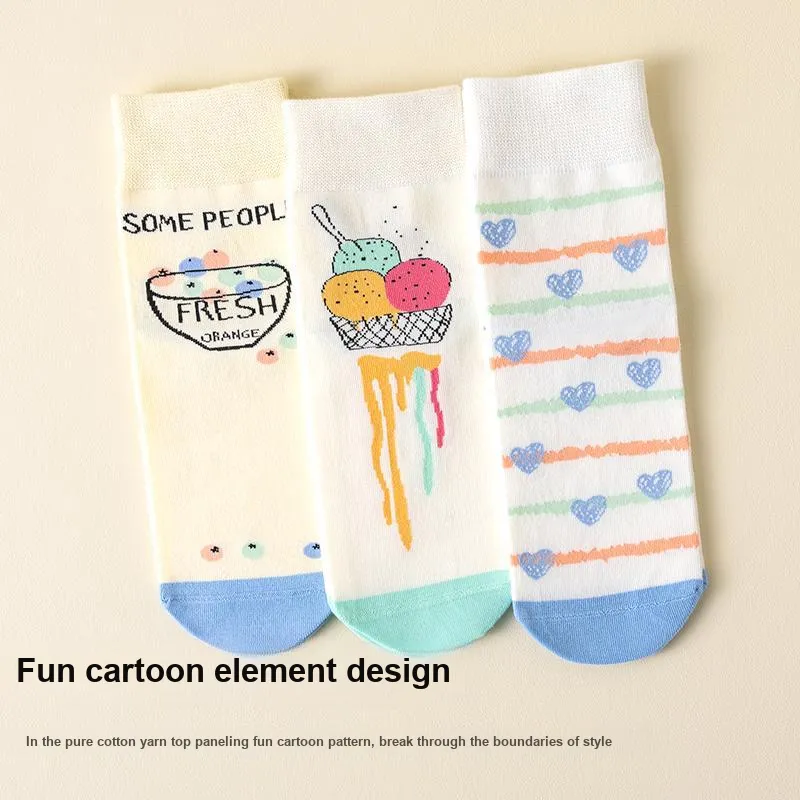 MIIOW Mid Calf Socks Unisex 3 Pack-2