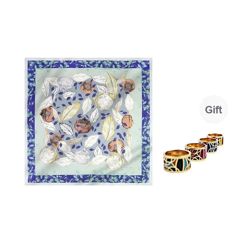 MARJAKURKI Silk Large Scarf Women's-6
