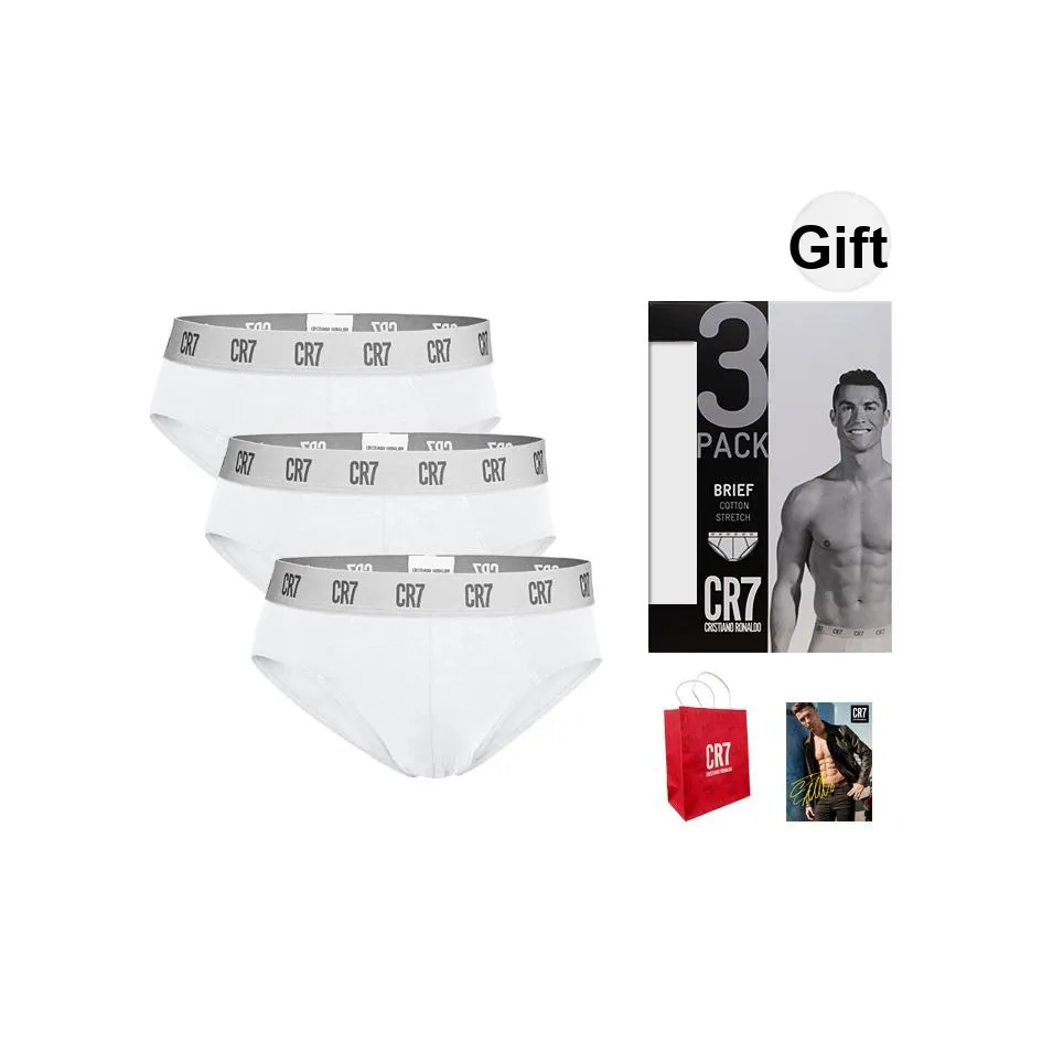 CR7 CRISTIANO RONALDO Triangle Underwear Men's 3 Pack White