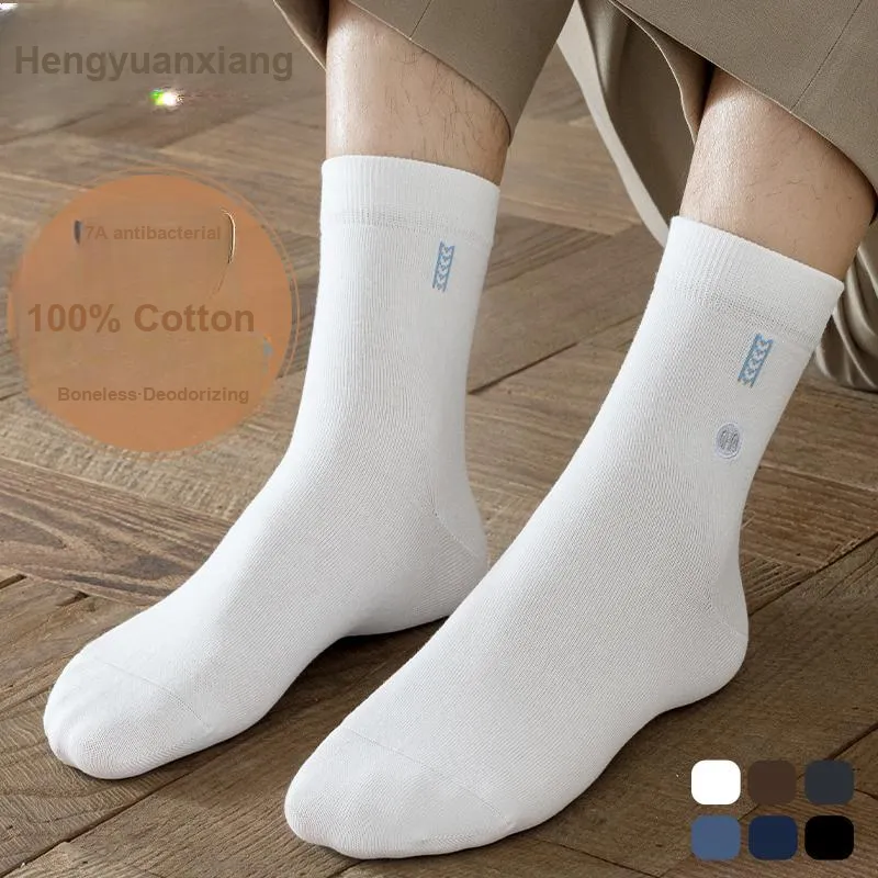 H YXIANG Mid Calf Socks Men's 6 Pack-4