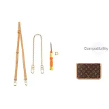 Smaller Bag Crossbody Modified Set[Cow Leather Shoulder Strap+40cm Copper Decorative Chain]with Modified Accessories Included