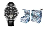 Cerulean Wish-L-9162 Silver Case Black Dial Black Strap