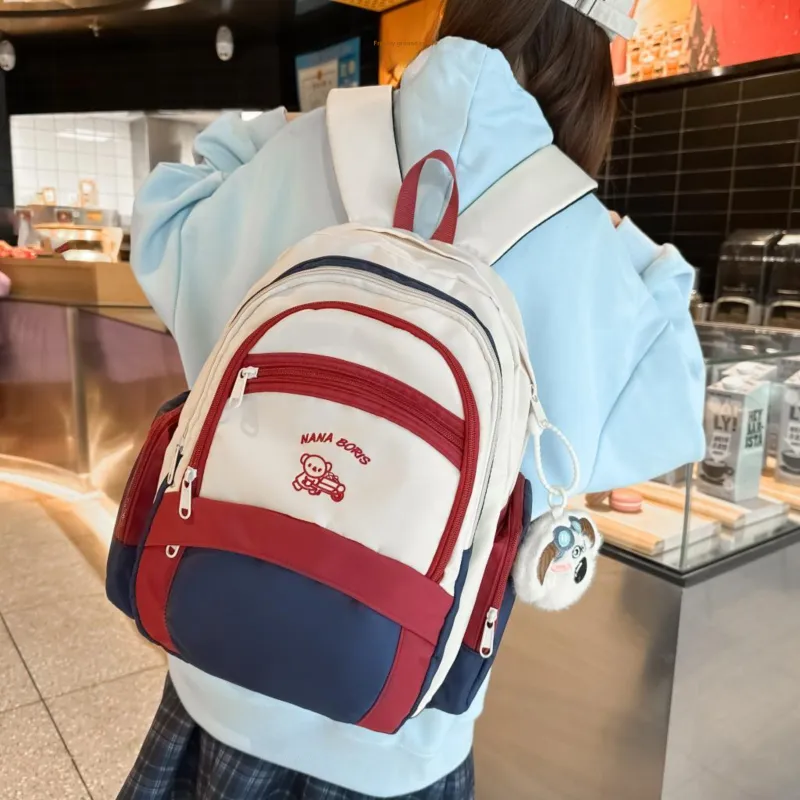 BSELEON Nylon Backpack Regular Unisex Multicolor-3