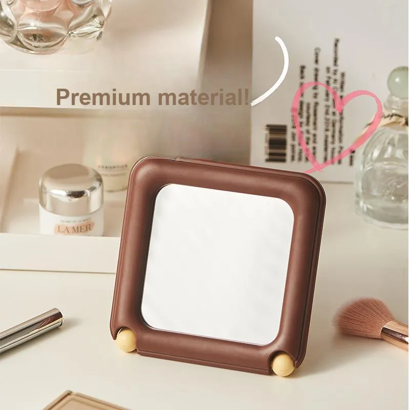 Sweet Pillow House Portable Foldable Chocolate Refill Square Make Up Mirrors-5