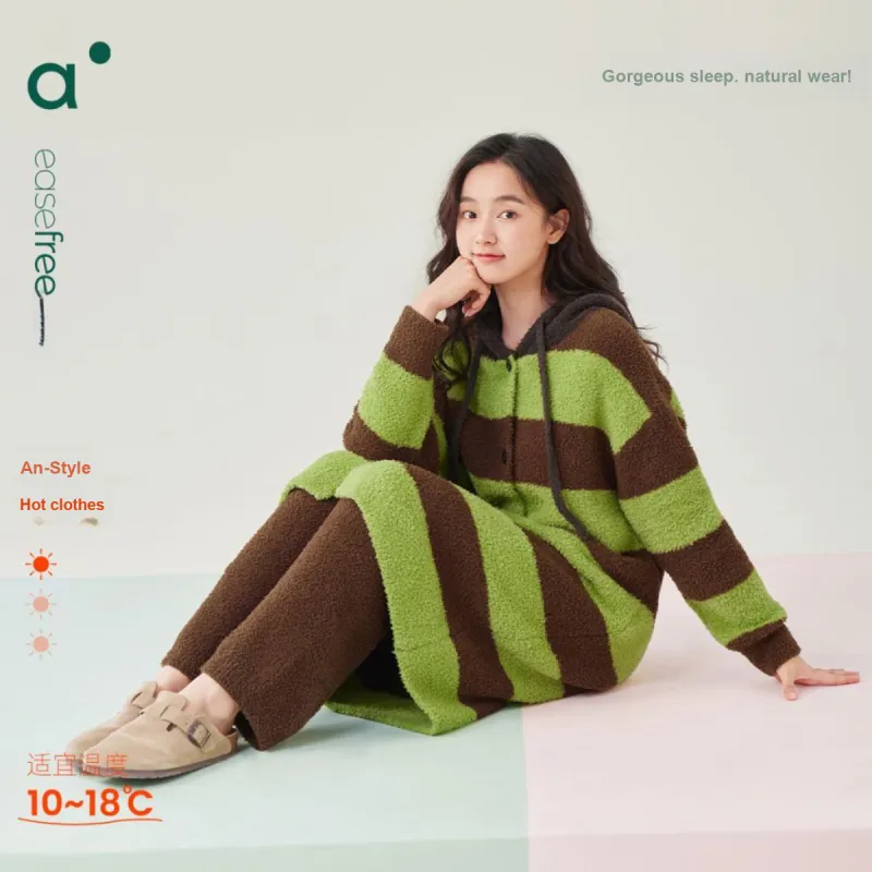Aannsfam Pajama Set Women's Apple Green-1