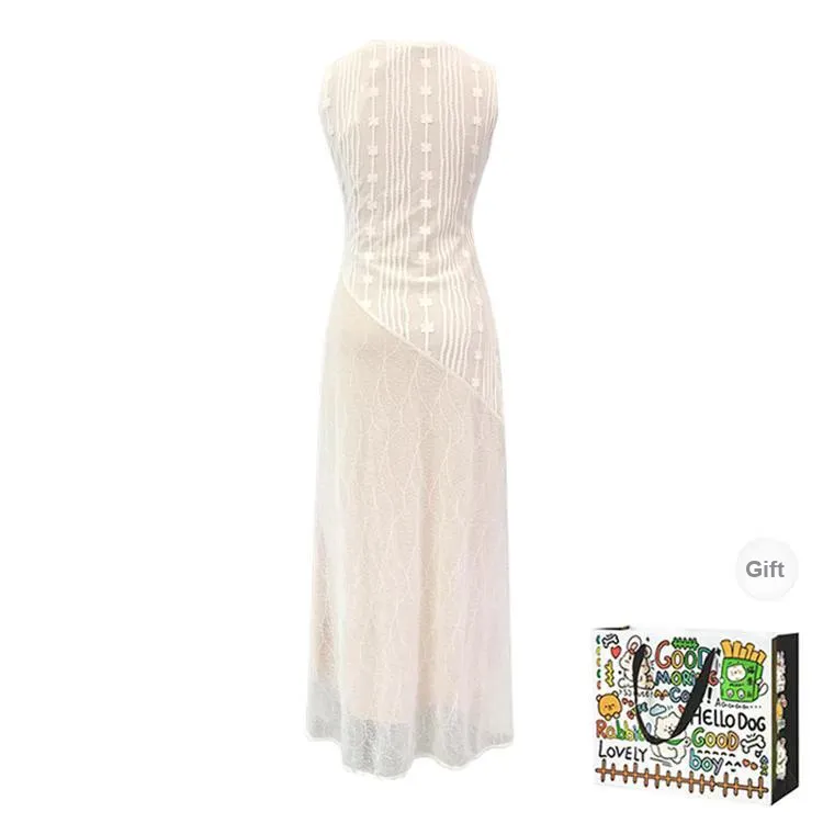HAPG Sleeveless Dresses Women's Beige Shopping Bag-1