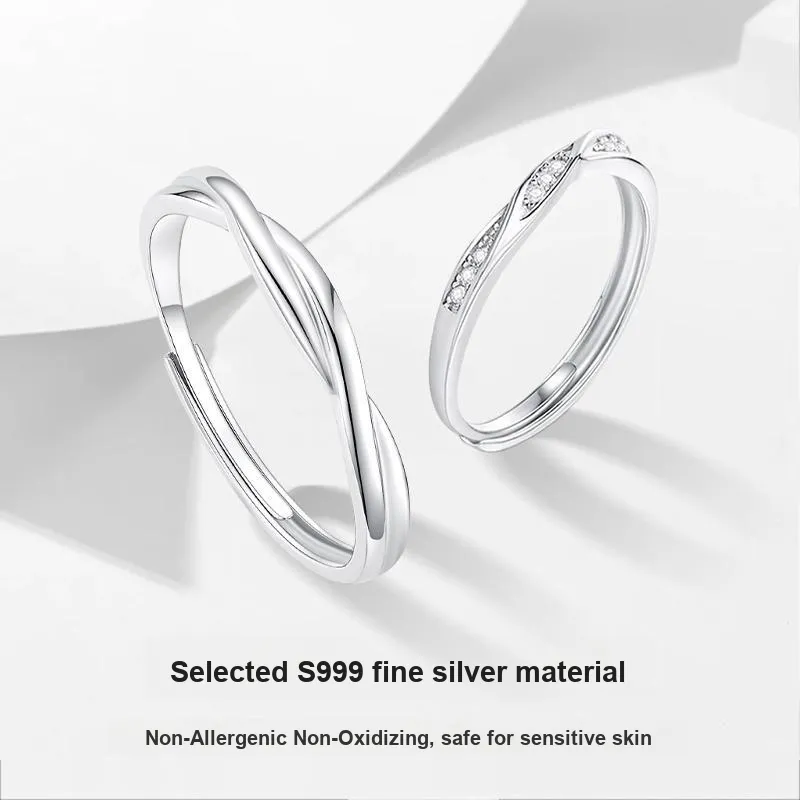 MISS TOOYA S999 Fine Silver Rings Unisex-2
