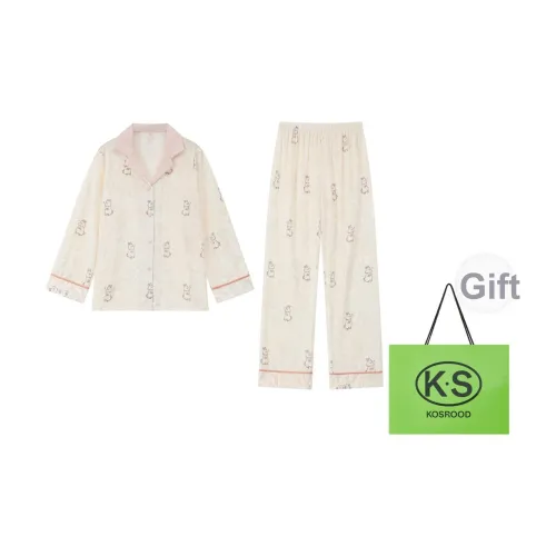 Kosrood Пижамный комплект женский кремовый абрикос