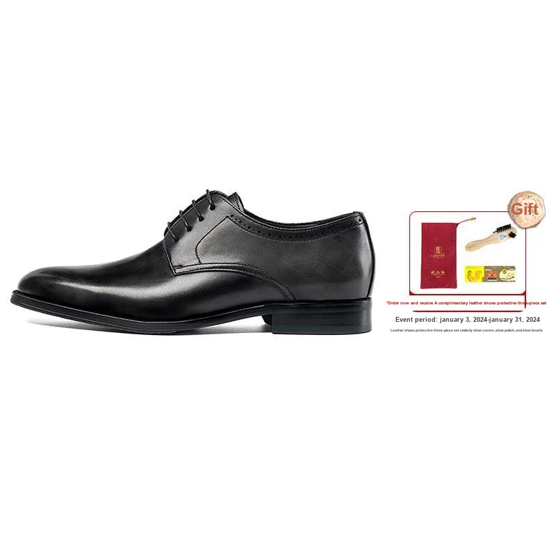 LAORENTOU Dress Shoes Men Low Top Black/Brown-0