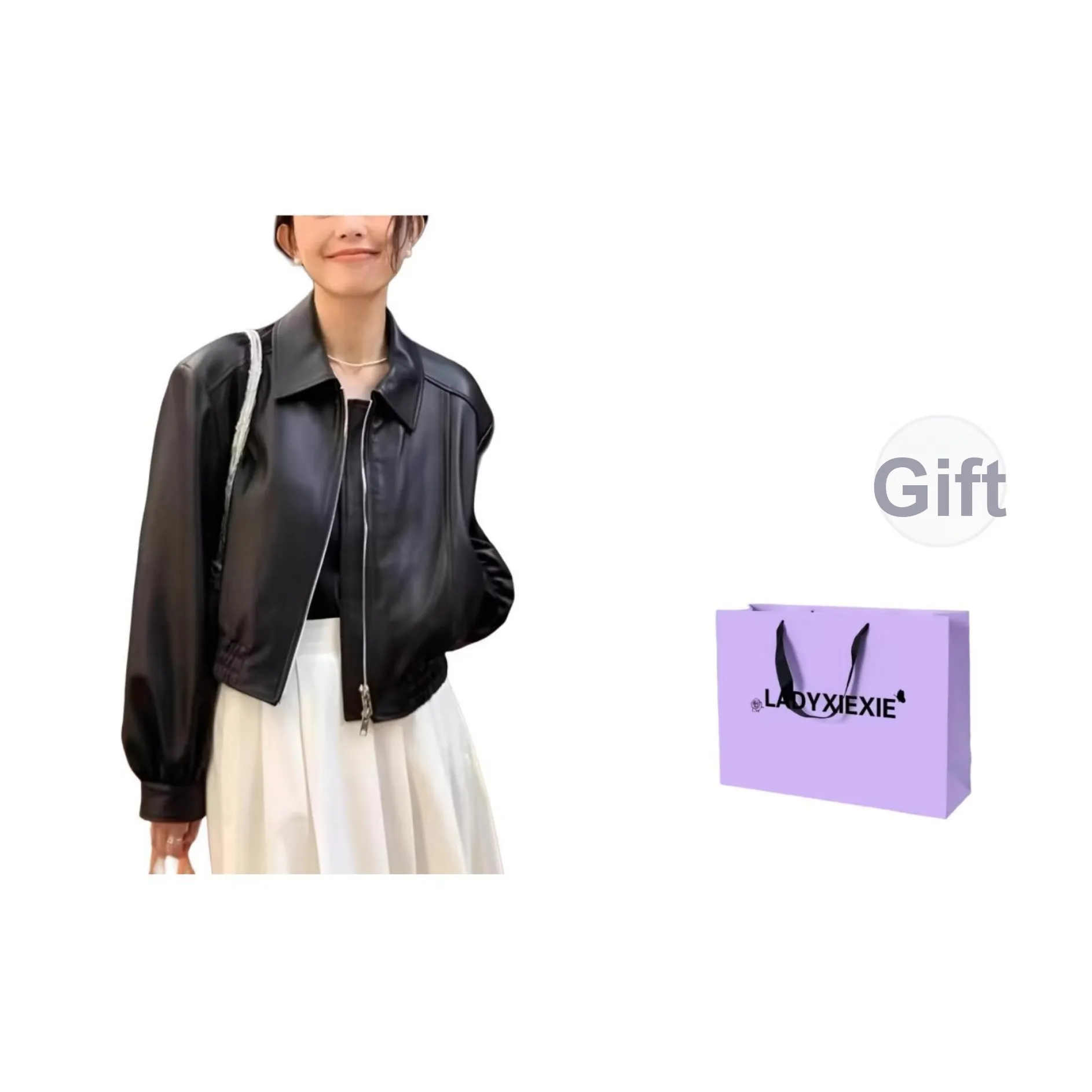 LADYXIEXIE Черные Женские Куртки