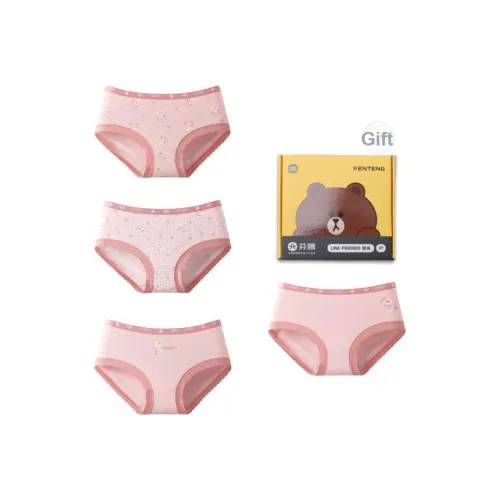 FENTENG x LINE FRIENDS Brown Bear Трусы Женские упаковка из 4 штук