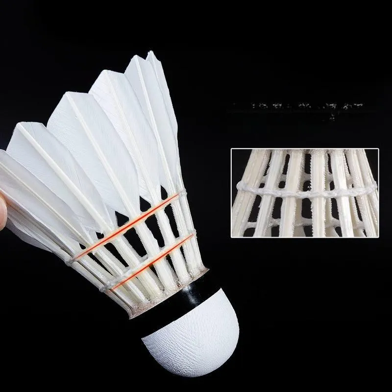 Global Wind Size 5 12 Pack Water Duck Feather All Round Duck Feather Training Match Ball Feeder Shuttlecocks-1
