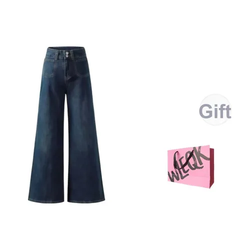 WLEQK Ностальгический синий женский джинсы