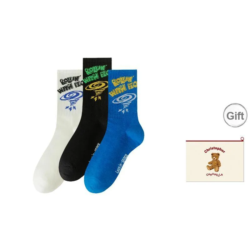Caramella Mid-Calf Socks Men's Shopping Bag Combo Set-11