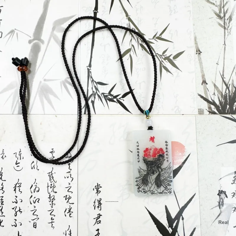 Tang Zhi Serpentine Jade Necklaces Unisex-1