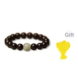 10mm Small-Leaf Red Sandalwood+Hetian Jade