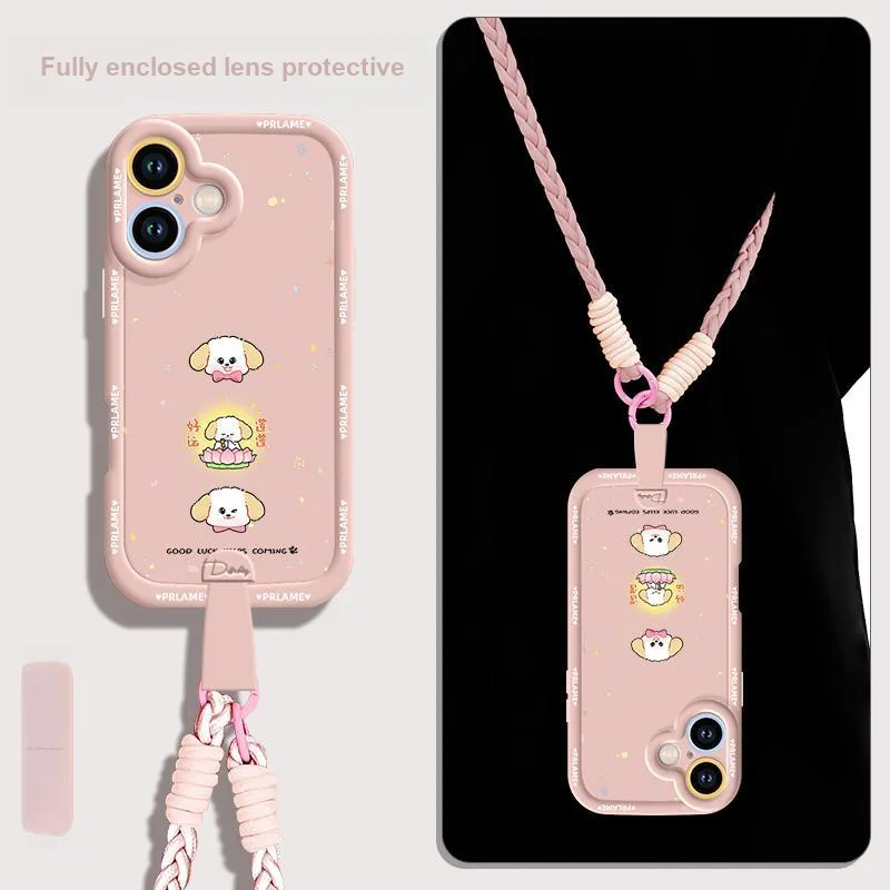Sen Dog Silicone Material With Lanyard Backpack Style Phone Cases Compatible With Apple 16 Pro Max/Pro/Plus/15/14/13-29