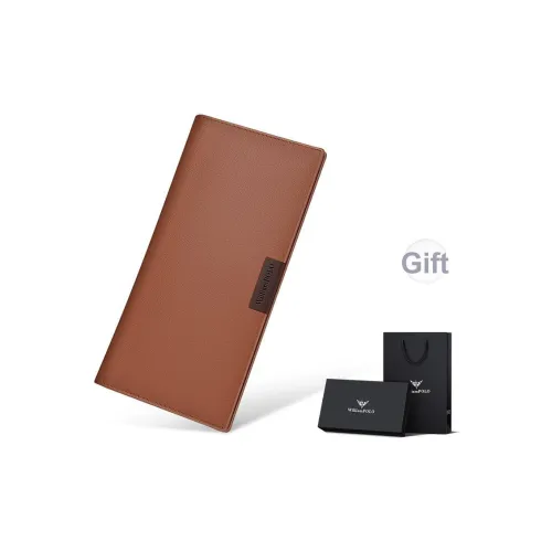 WilliamPOLO Лицевая коровья кожа Натуральная кожа Длинный кошелек Костюм Нижняя заколка Мужской