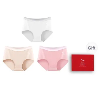 RED DRAGONFLY Cotton Panties Women's 3 Piece Gift Box Set
