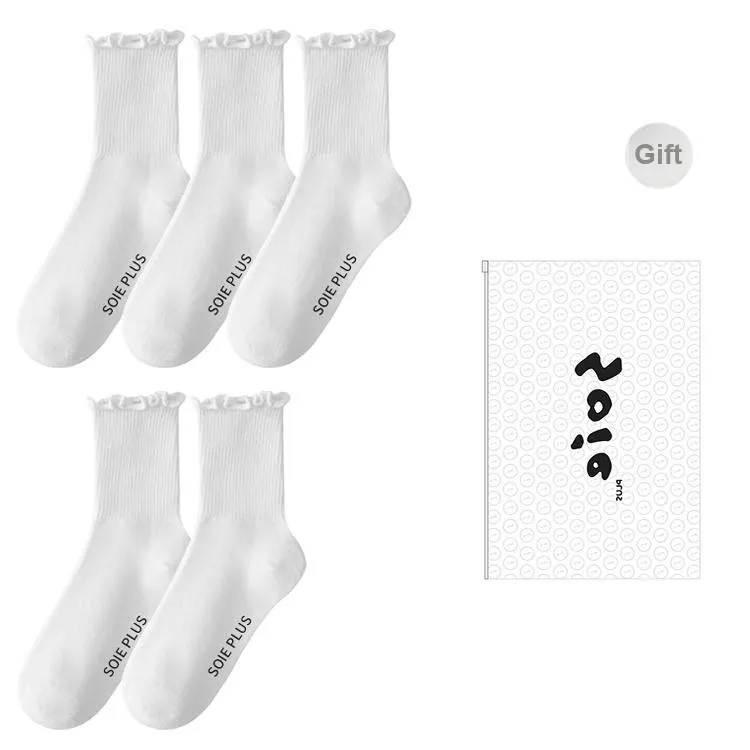 SOIE Mid Calf Socks Women's Shopping Bag Combo Set-25