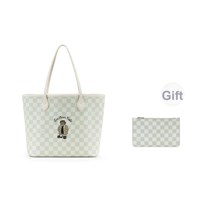 Teenie Weenie Поливинилхлорид с синтетической кожей сумка-тоут сумка для покупок сумка через плечо женская абрикос