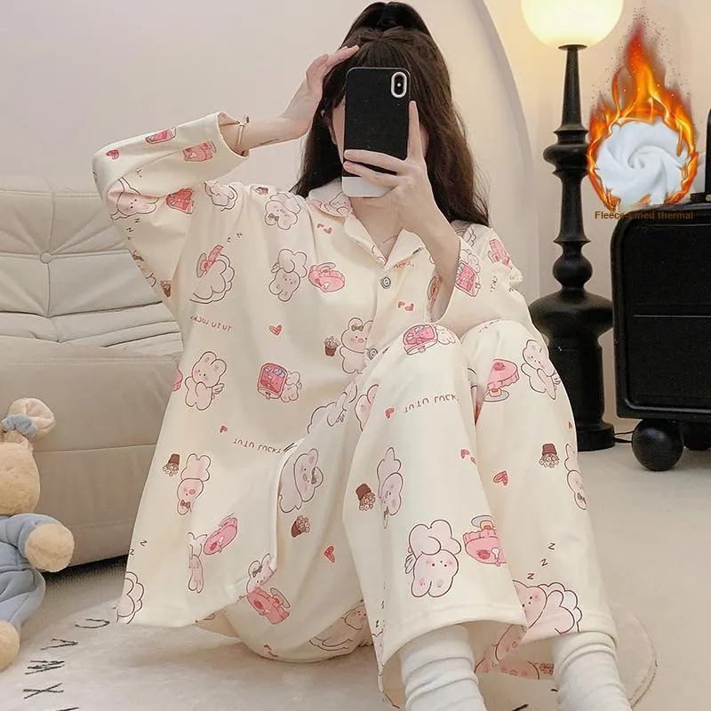 XIAFENYAN Pajama Gift Boxes Women's Apricot-4