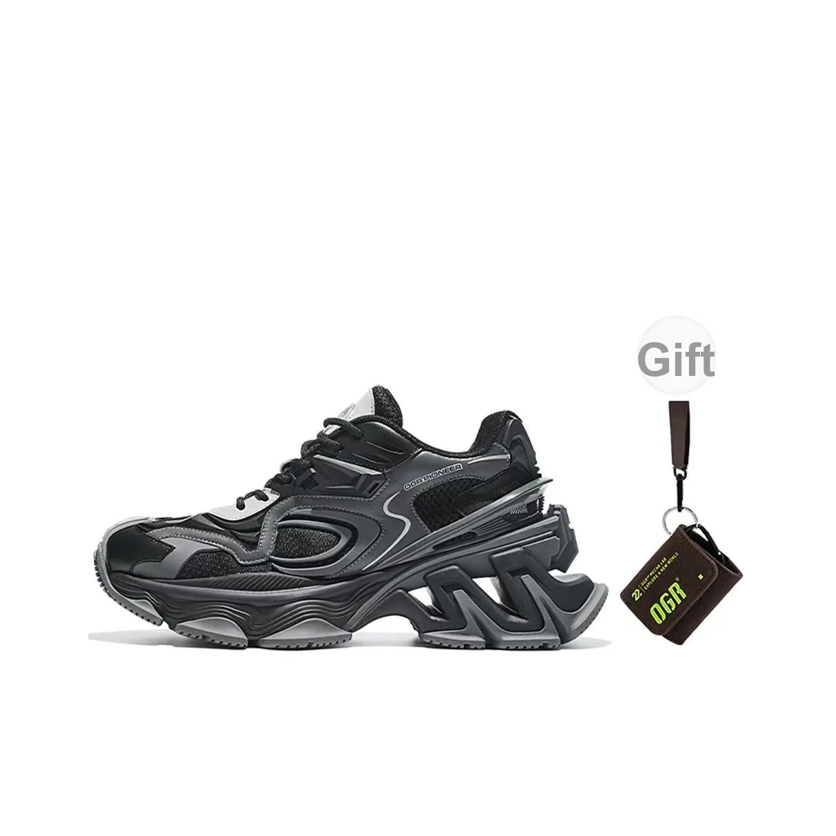 OGR Pioneer Collection Низкий топ толстая подошва кроссовки унисекс черный