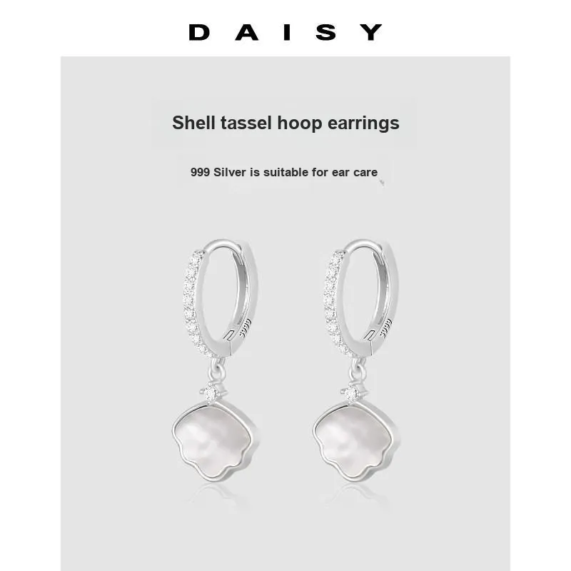 Daisy Dream 999 Fine Silver Earrings Women's-4